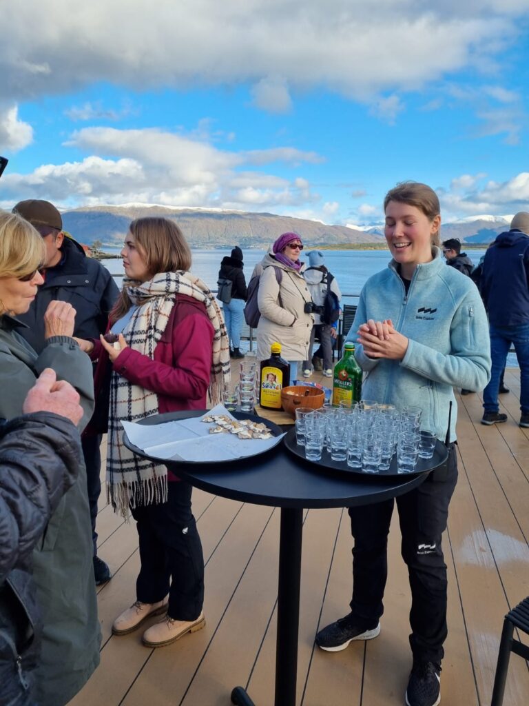 Local delicacies onboard our fjord cruise